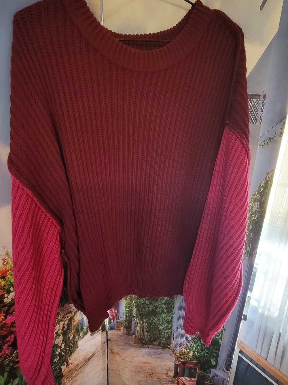 a new day Ribbed Crewneck Sweater - Color Block